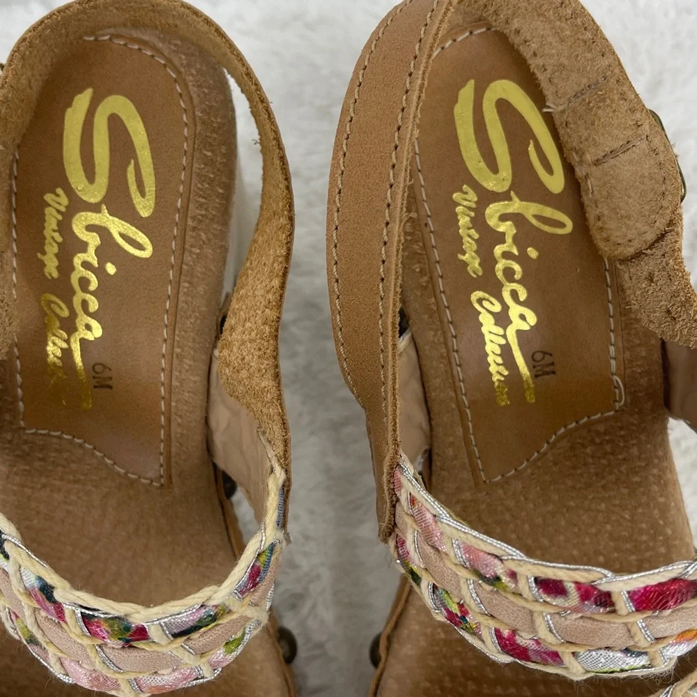 SBICCA Chic Colorful Woven Platform Sandals VINTAGE COLLECTION WOMENS SIZE 6M
